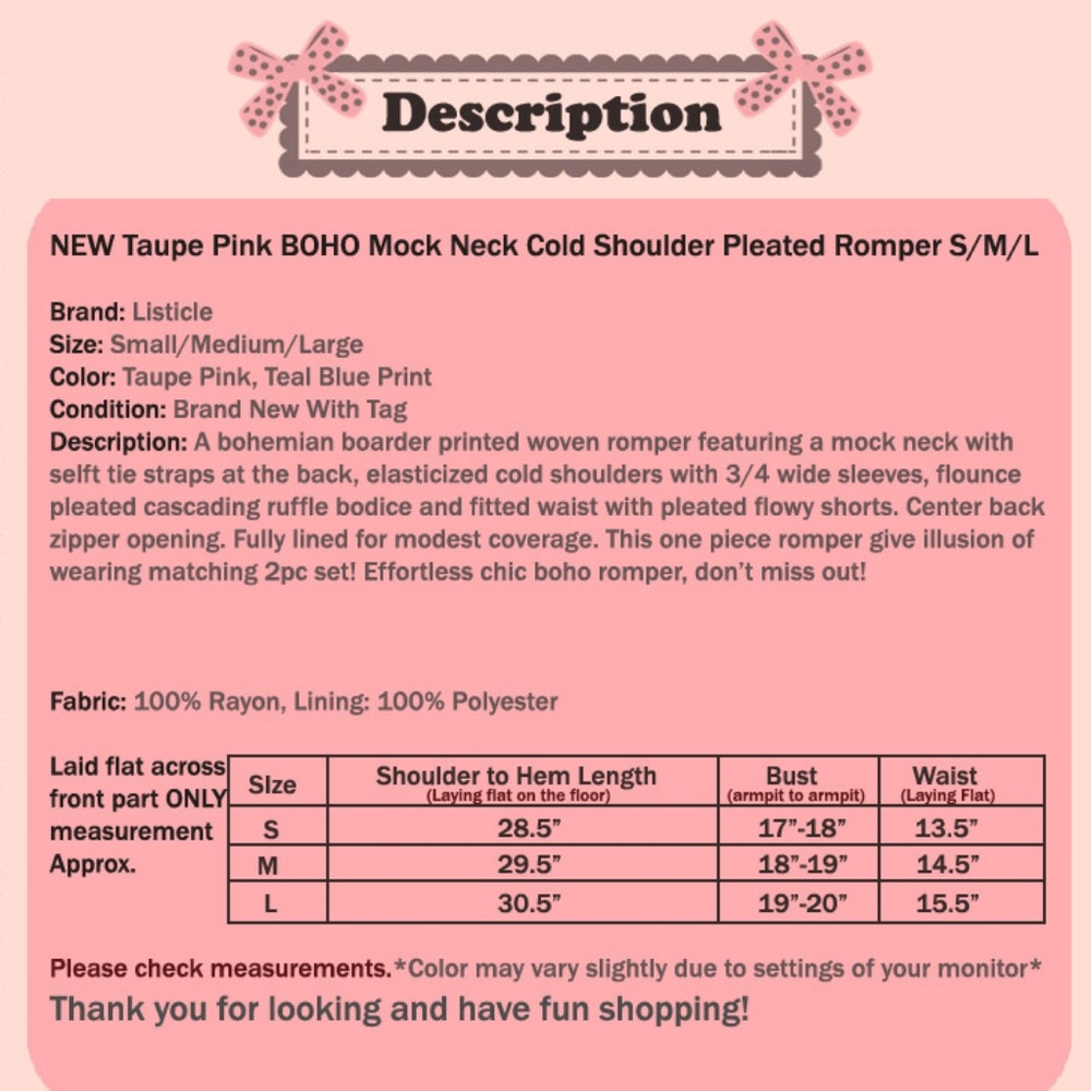 Taupe Pink Mock Neck Cold Shoulder Pleated Romper - Picture 8 of 8